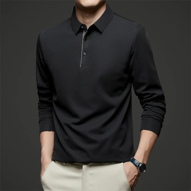 Herre Langermet Polo – Business Casual, Komfortabel &amp; Allsidig