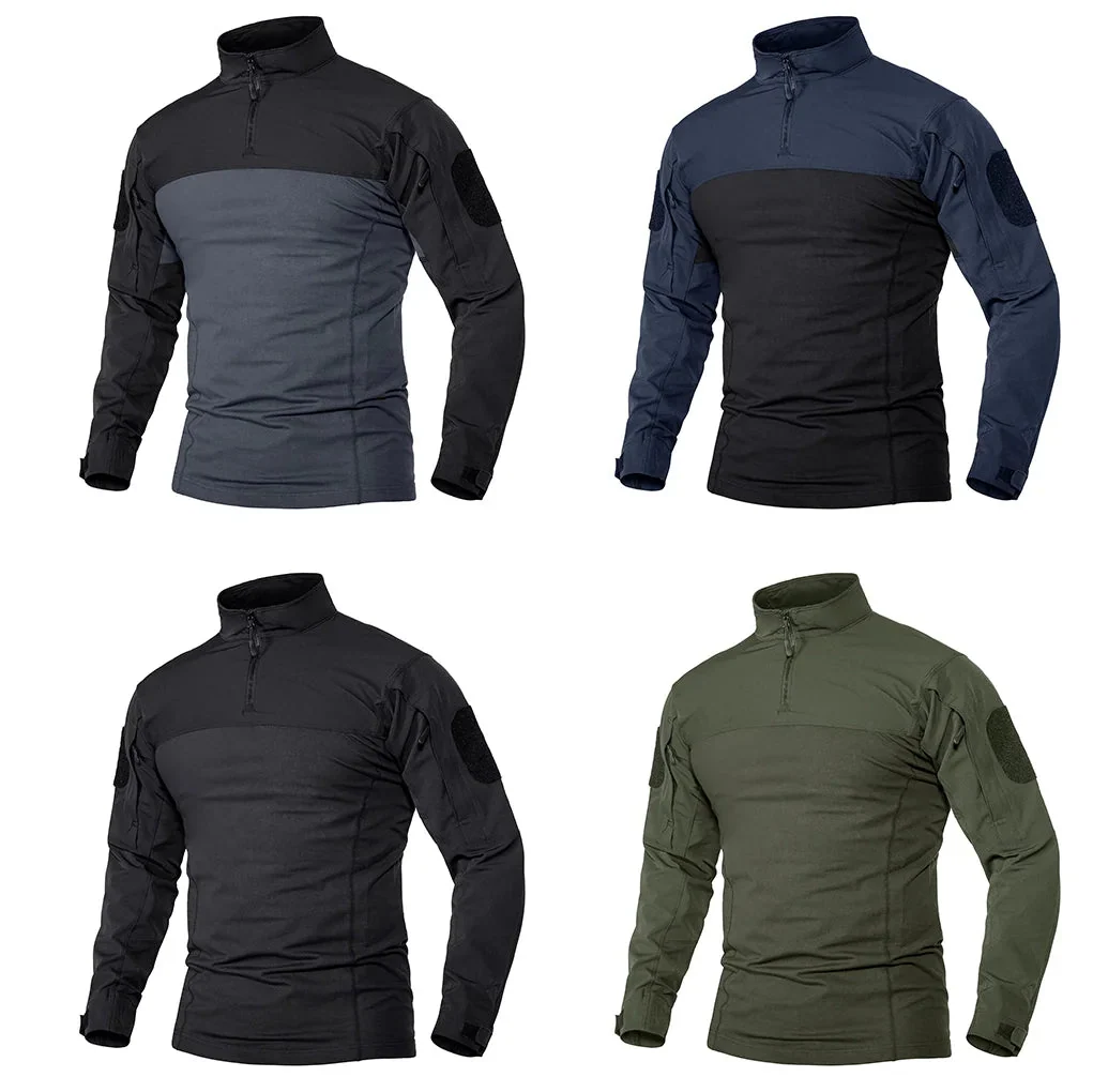 Herre – Langermet 1/4-zip tur- og treningsgenser med glidelåslommer