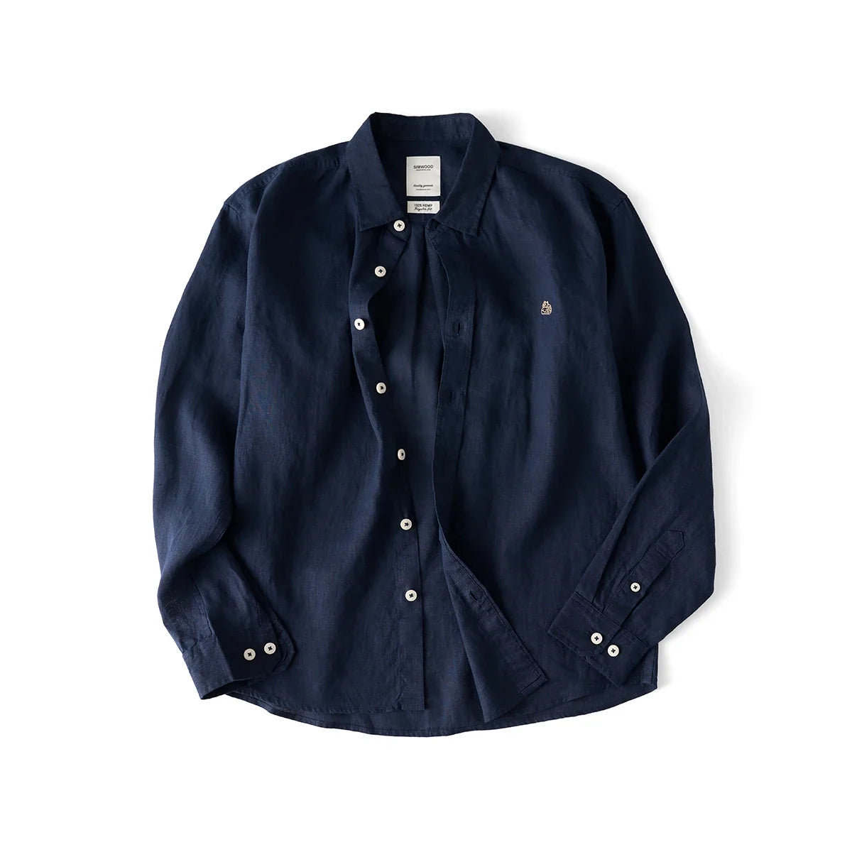 Linskjorte til Herre – Vasket Lin/Hamp, Langermet &amp; Avslappet Vintage Sommerstil
