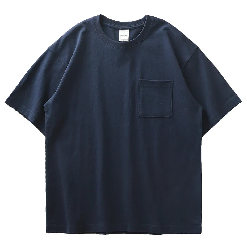 Heavyweight T-skjorte i Bomull – Vintage Unisex Sommerstil 320gsm