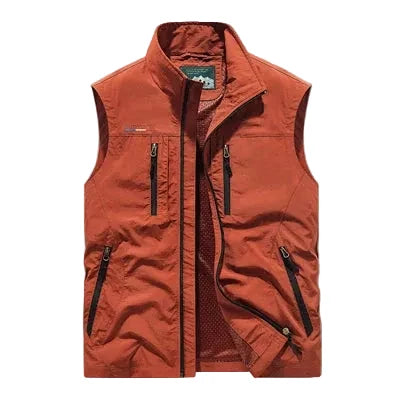 Mesh Vest til Herre – Pustende Multi-lomme Outdoor Vest