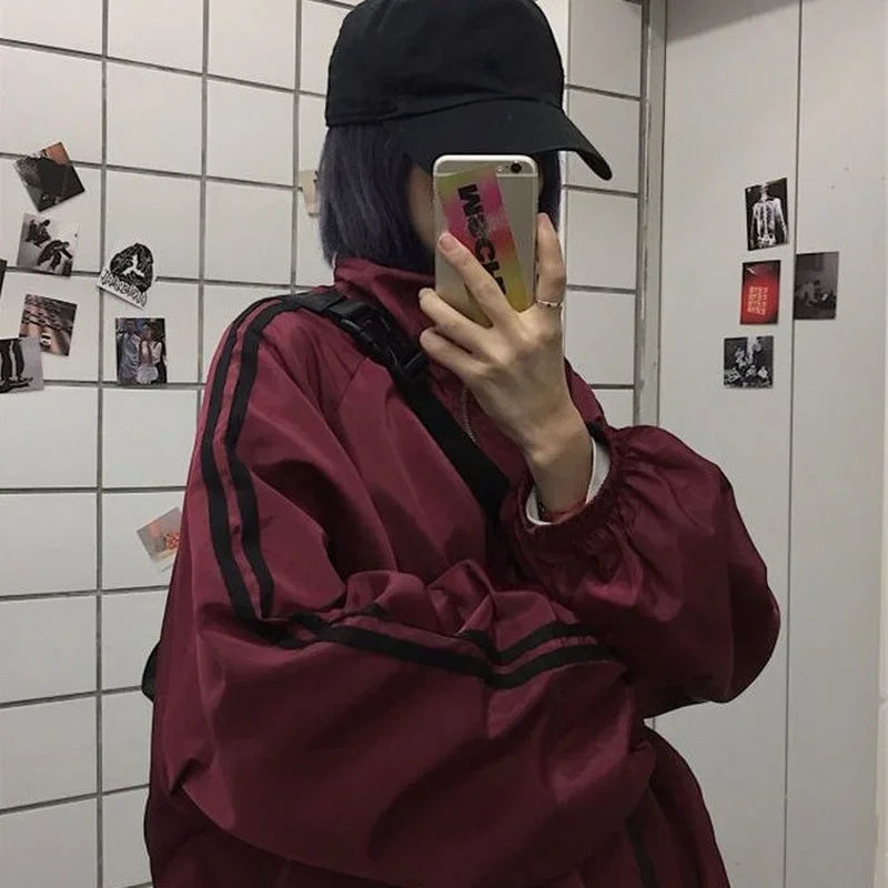 Oversized Vindjakke for Dame – Koreansk BF-stil | Lett, Trendy &amp; Solbeskyttende Streetwear til Vår og Høst