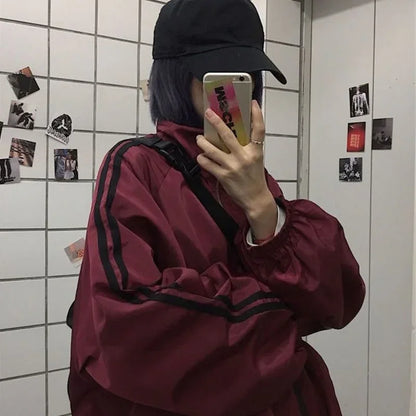 Oversized Vindjakke for Dame – Koreansk BF-stil | Lett, Trendy &amp; Solbeskyttende Streetwear til Vår og Høst