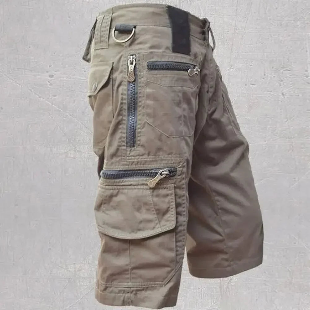 Taktiske Herreshorts med Flere Lommer – Militærstil, Sommer, Rett Passform