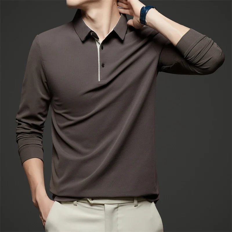 Herre Langermet Polo – Business Casual, Komfortabel &amp; Allsidig