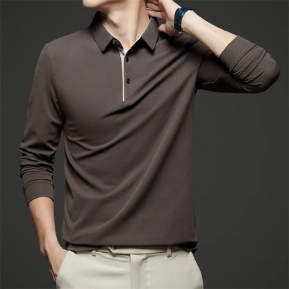 Herre Langermet Polo – Business Casual, Komfortabel &amp; Allsidig