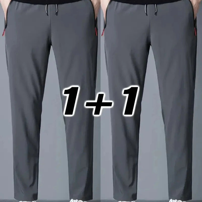 2-pk Herrebukser – Joggebukser med Strikk i Midjen, Klassisk Koreansk Stil