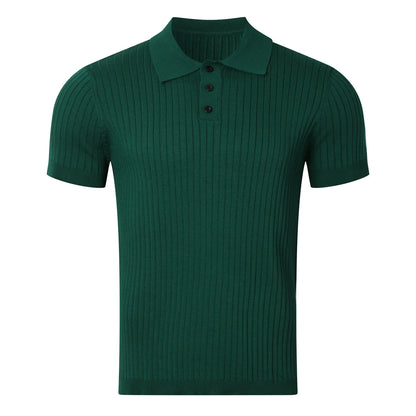 Strikket Polo T-skjorte til Herre – Lett, Pustende &amp; Trendy Sommerstil