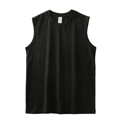 Kraftig Singlet til Herre i Bomull | 250G Ermeløs Tank Topp