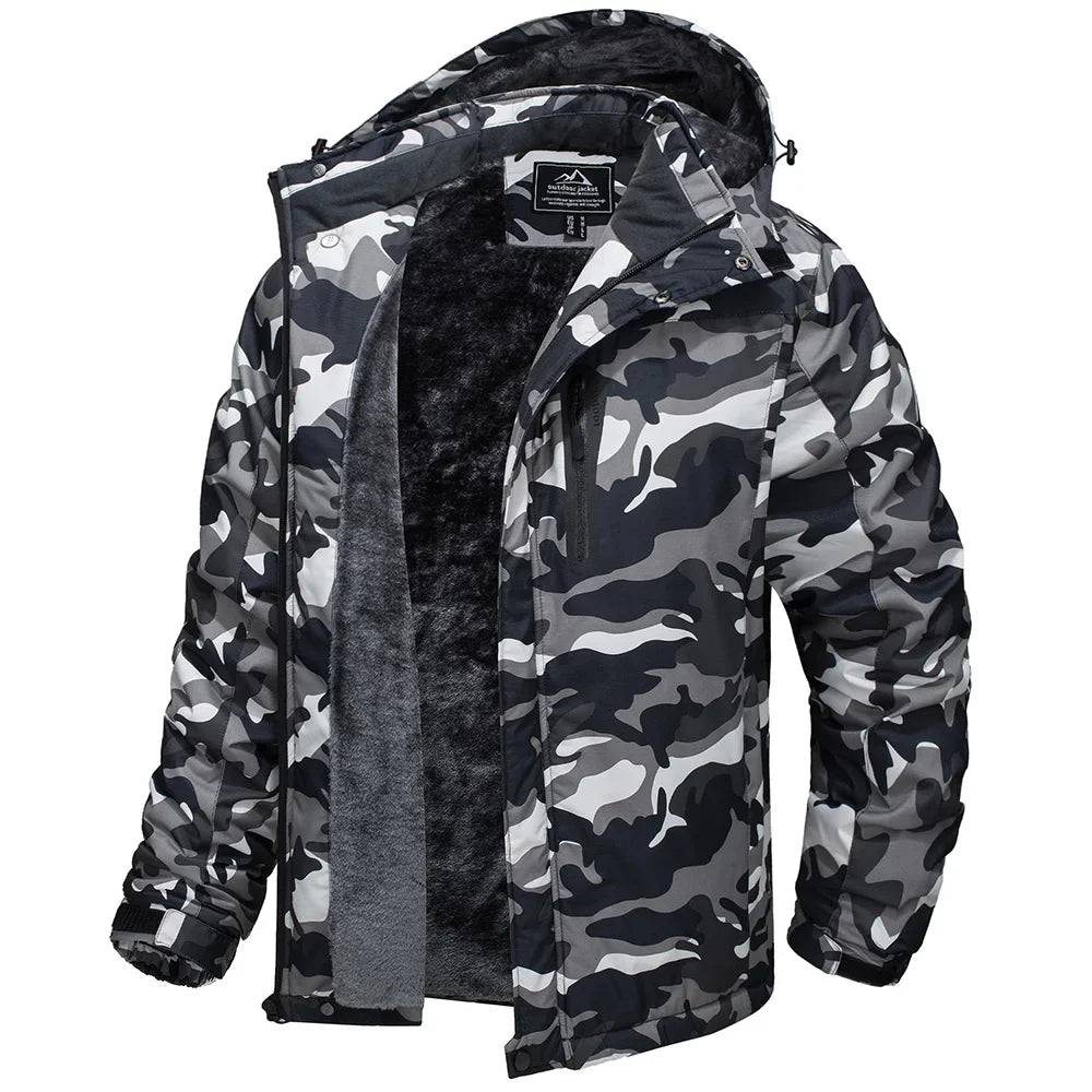 Herre Vinterjakke – Tykk Fleece &amp; Vanntett Softshell | Skijakke &amp; Vindjakke til Friluft &amp; Hverdag