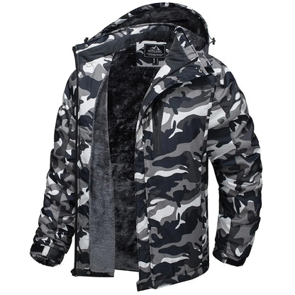 Herre Vinterjakke – Tykk Fleece &amp; Vanntett Softshell | Skijakke &amp; Vindjakke til Friluft &amp; Hverdag
