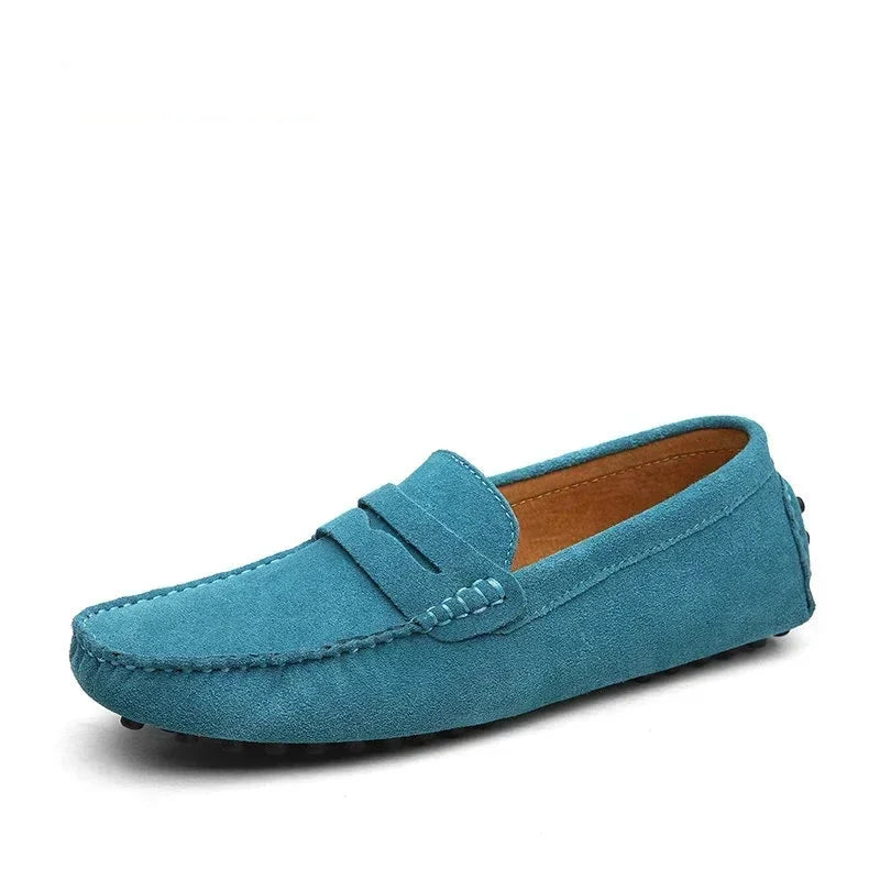 Herresko i Ekte Skinn – Komfortable Mokasiner i Størrelse Opptil 49, Slip-On og Perfekte til Fritid eller Bilkjøring