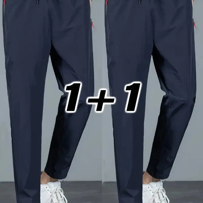 2-pk Herrebukser – Joggebukser med Strikk i Midjen, Klassisk Koreansk Stil
