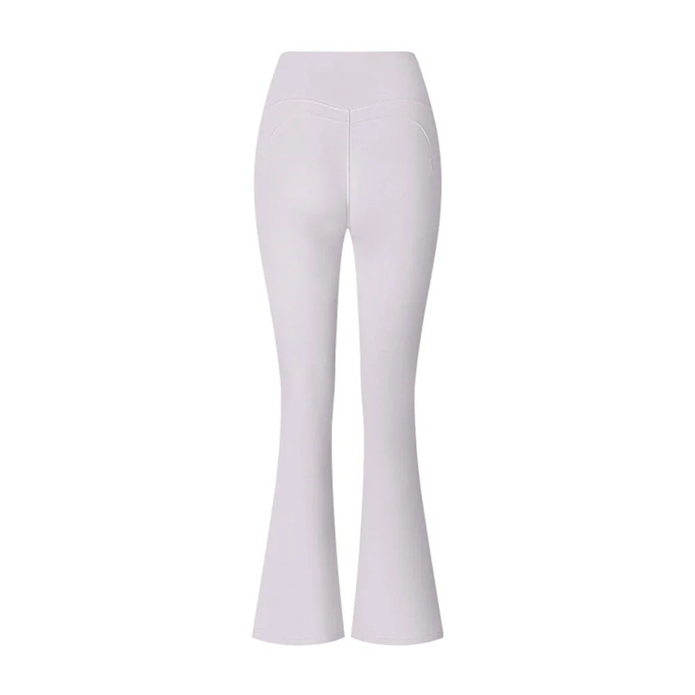Høytlivs Flared Leggings for Dame – Trening, Yoga &amp; Fitness | Vide Sportstights med Magekontroll og Komfortabel Passform