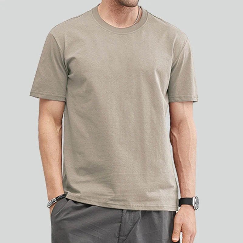 Unisex Basic T-skjorte i 100% Bomull – Oversized Ensfarget Topp for Menn, Kvinner og Ungdom | Komfortabel Sommertee