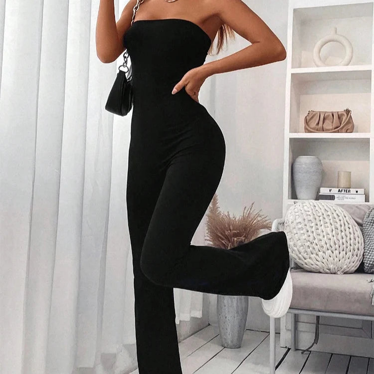 Sommer Jumpsuit-Bukser med Snøring i Midjen – Elegant, Figursydd &amp; Komfortabel