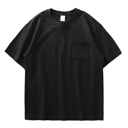 Heavyweight T-skjorte i Bomull – Vintage Unisex Sommerstil 320gsm