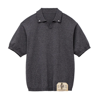 Vintage Polo T-skjorte til Herre – Seagull Collar &amp; Løs Passform