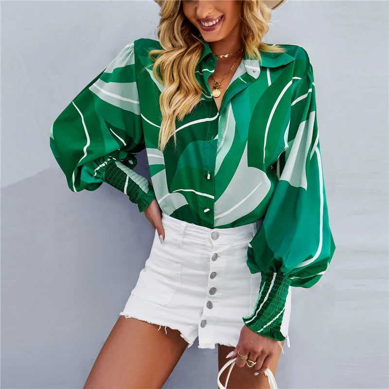 Elegant bluse med knute foran