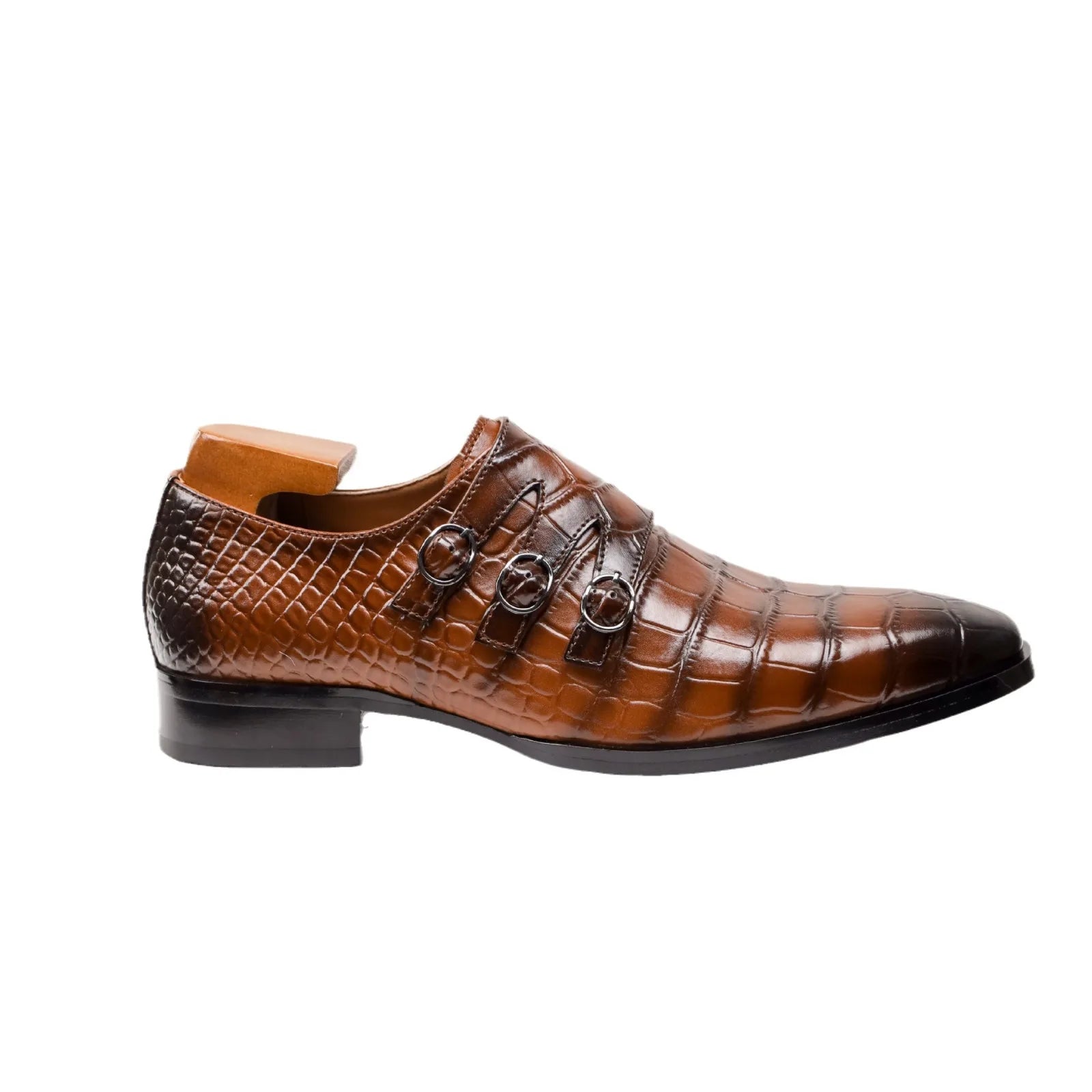 Herresko i Skinn – Elegante Business- og Dressko med Spenne