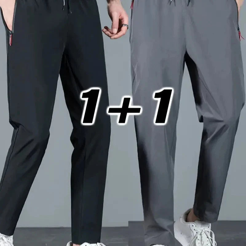 2-pk Herrebukser – Joggebukser med Strikk i Midjen, Klassisk Koreansk Stil