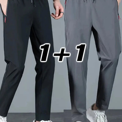 2-pk Herrebukser – Joggebukser med Strikk i Midjen, Klassisk Koreansk Stil