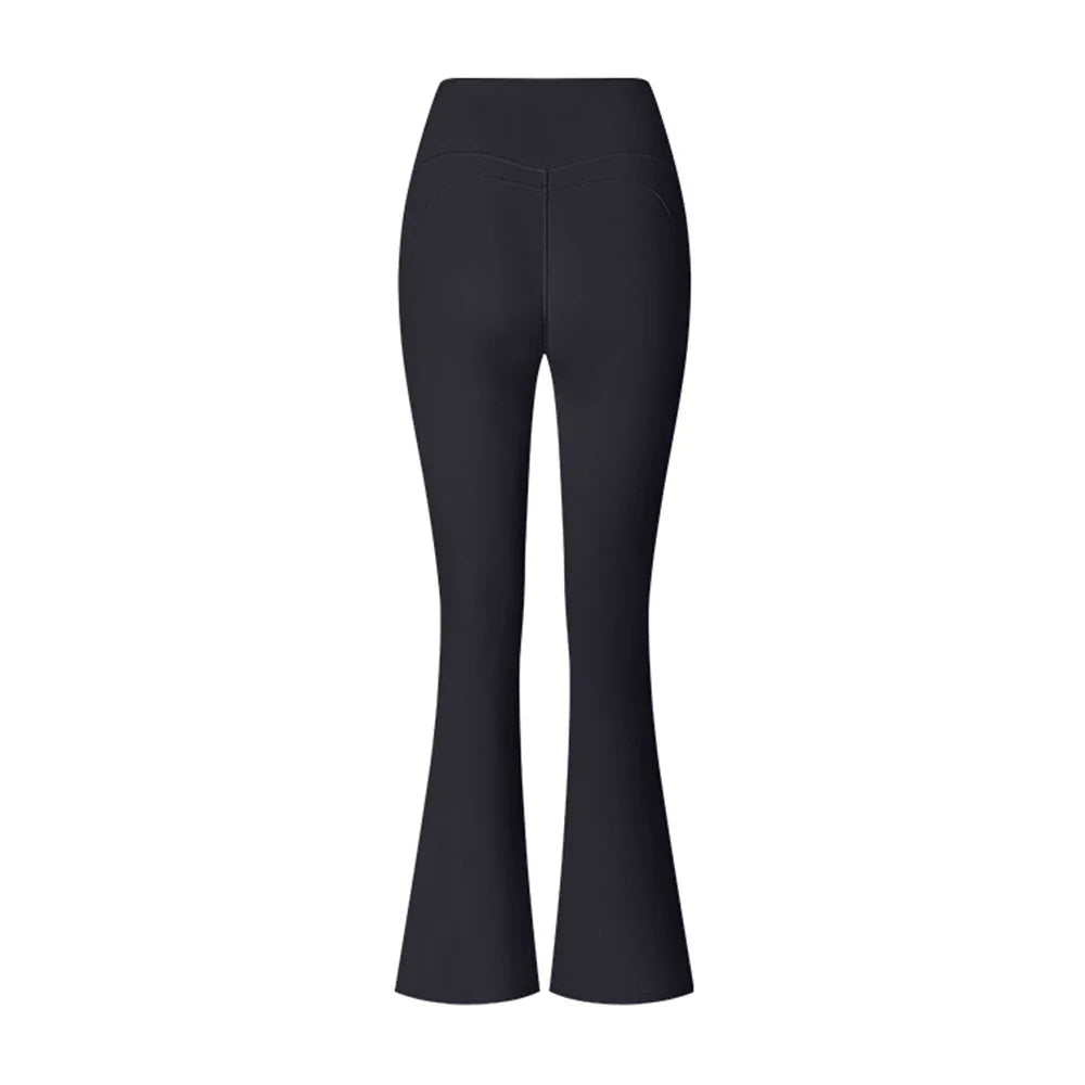 Høytlivs Flared Leggings for Dame – Trening, Yoga &amp; Fitness | Vide Sportstights med Magekontroll og Komfortabel Passform