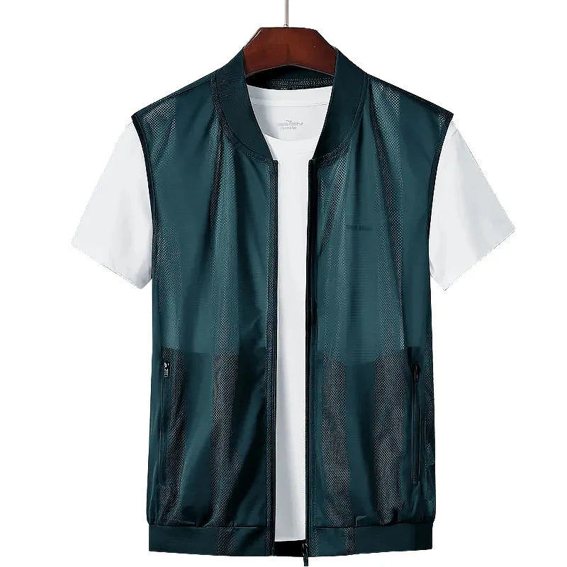 Lett Mesh Vest til Herre – Pustende Outdoor Vest med Flere Lommer
