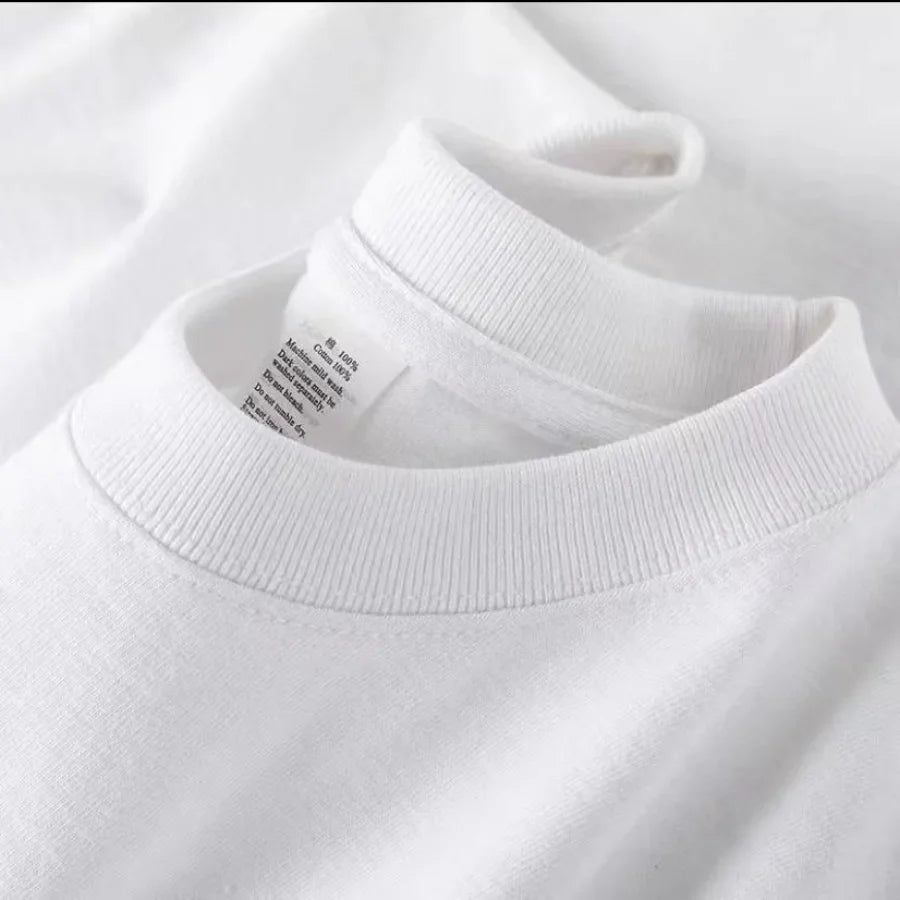 Unisex T-skjorte i 100% Bomull – Sommer Loose Fit, Ensfarget