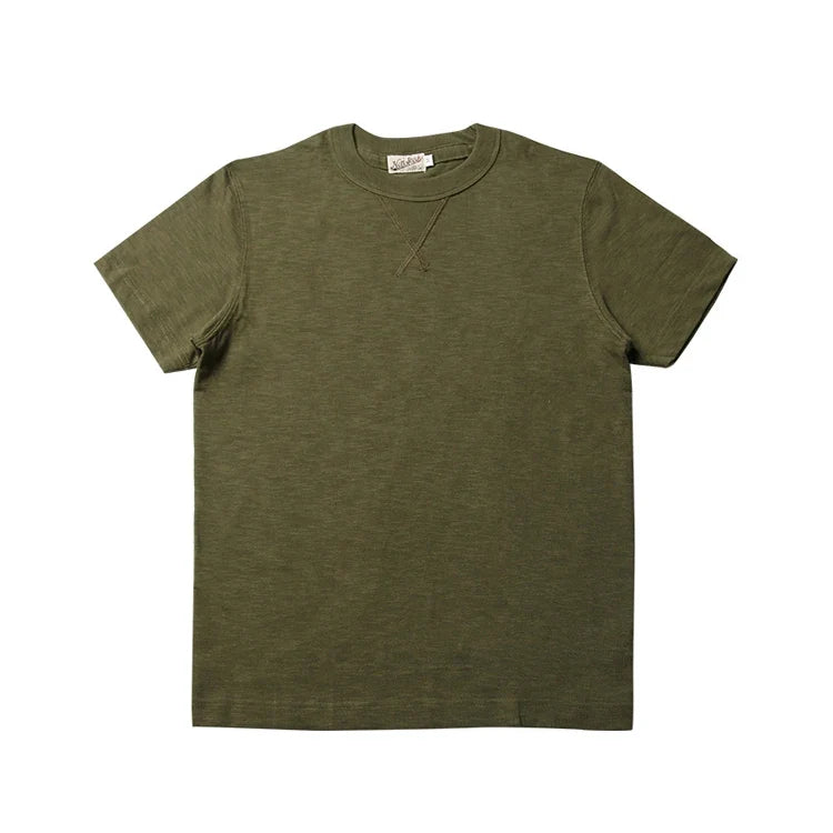 Heavyweight Slub Cotton T-skjorte til Herre – 300g Amekaji Tubular Tee
