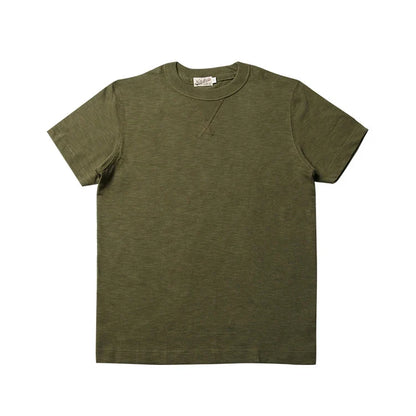 Heavyweight Slub Cotton T-skjorte til Herre – 300g Amekaji Tubular Tee