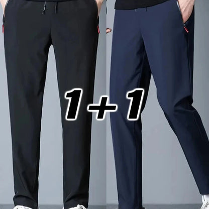 2-pk Herrebukser – Joggebukser med Strikk i Midjen, Klassisk Koreansk Stil