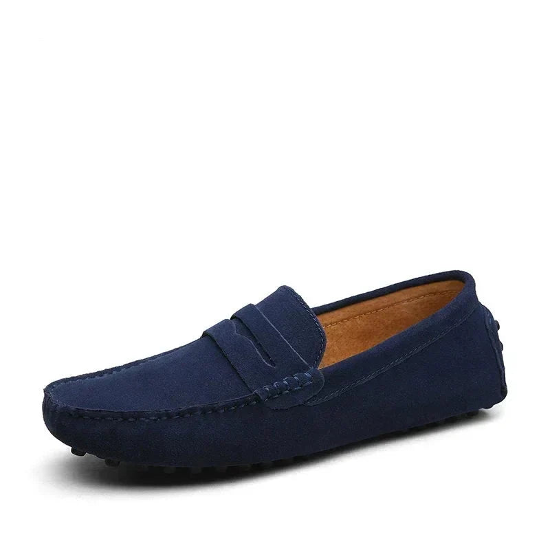 Herresko i Ekte Skinn – Komfortable Mokasiner i Størrelse Opptil 49, Slip-On og Perfekte til Fritid eller Bilkjøring