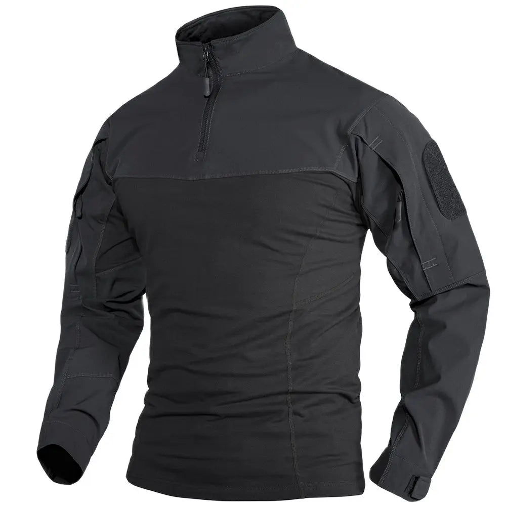 Herre – Langermet 1/4-zip tur- og treningsgenser med glidelåslommer