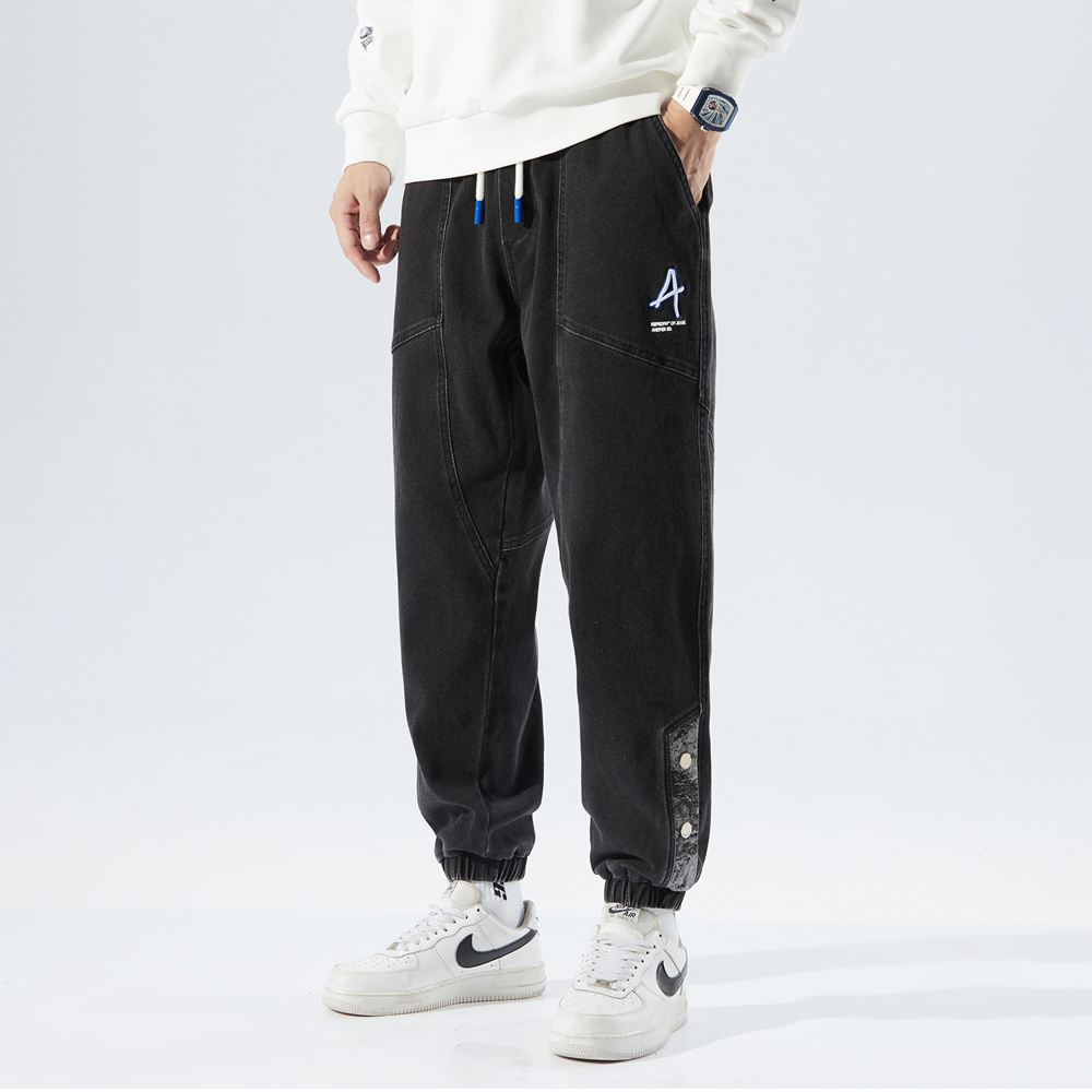 Fasjonable joggebukser i denim