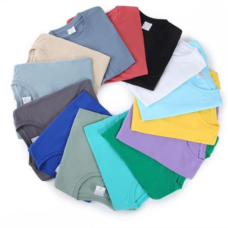 Unisex T-skjorte i 100% Bomull – Sommer Loose Fit, Ensfarget – Aprikos