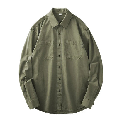 Bomullsskjorte til Herre – Vintage Langermet Workwear Stil