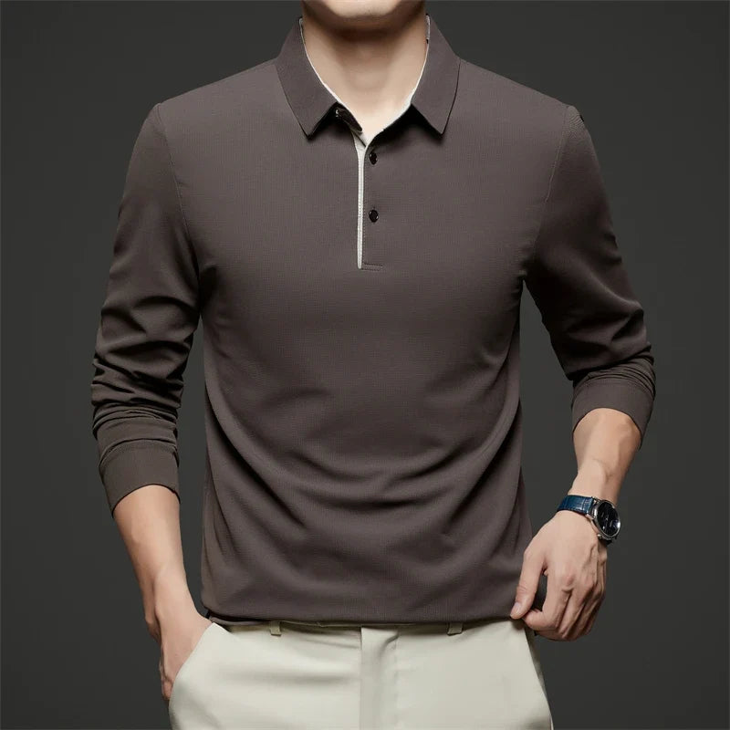 Herre Langermet Polo – Business Casual, Komfortabel &amp; Allsidig