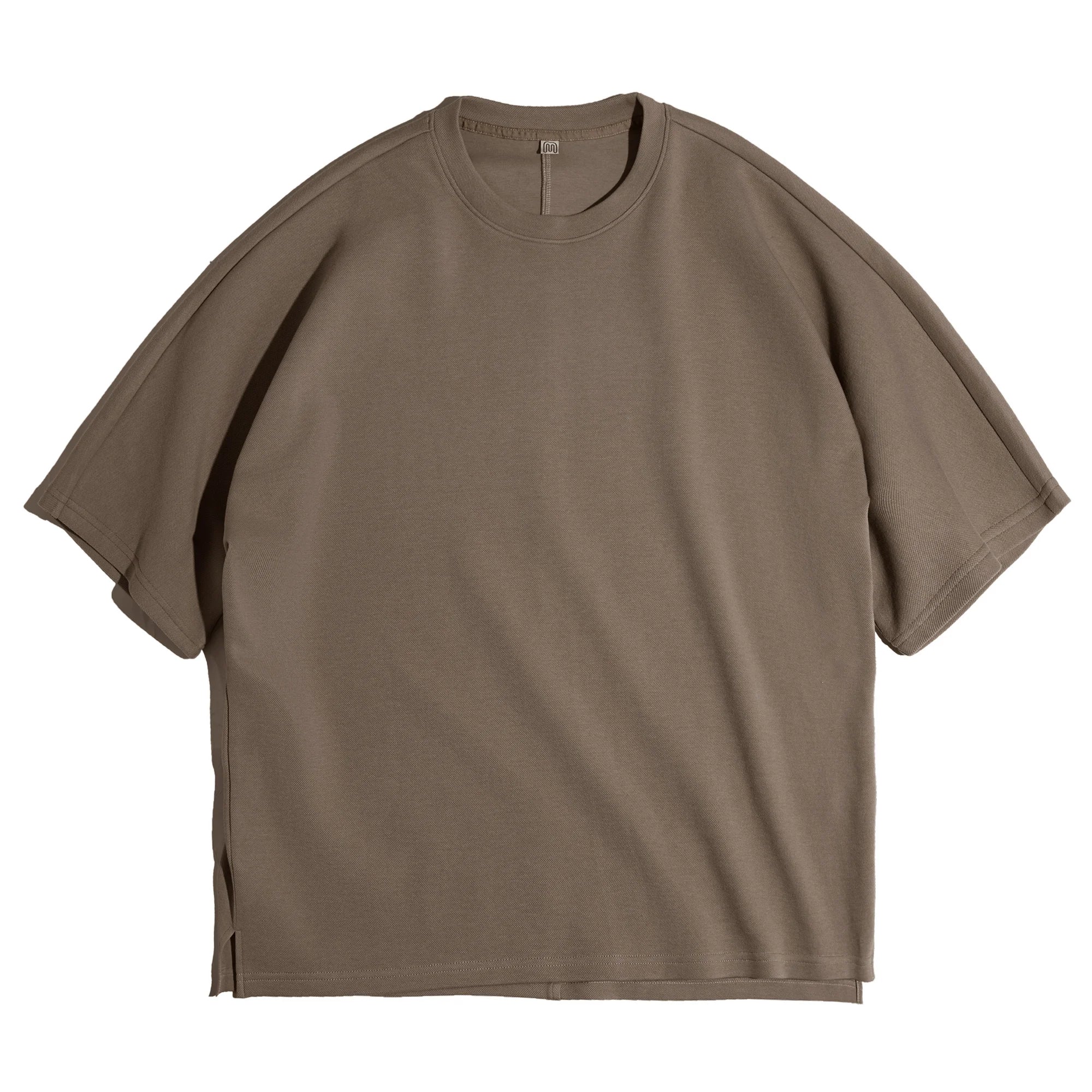 Heavyweight Piqué T-skjorte til Herre – Retro 340g Bomulls Tee med Løs Passform