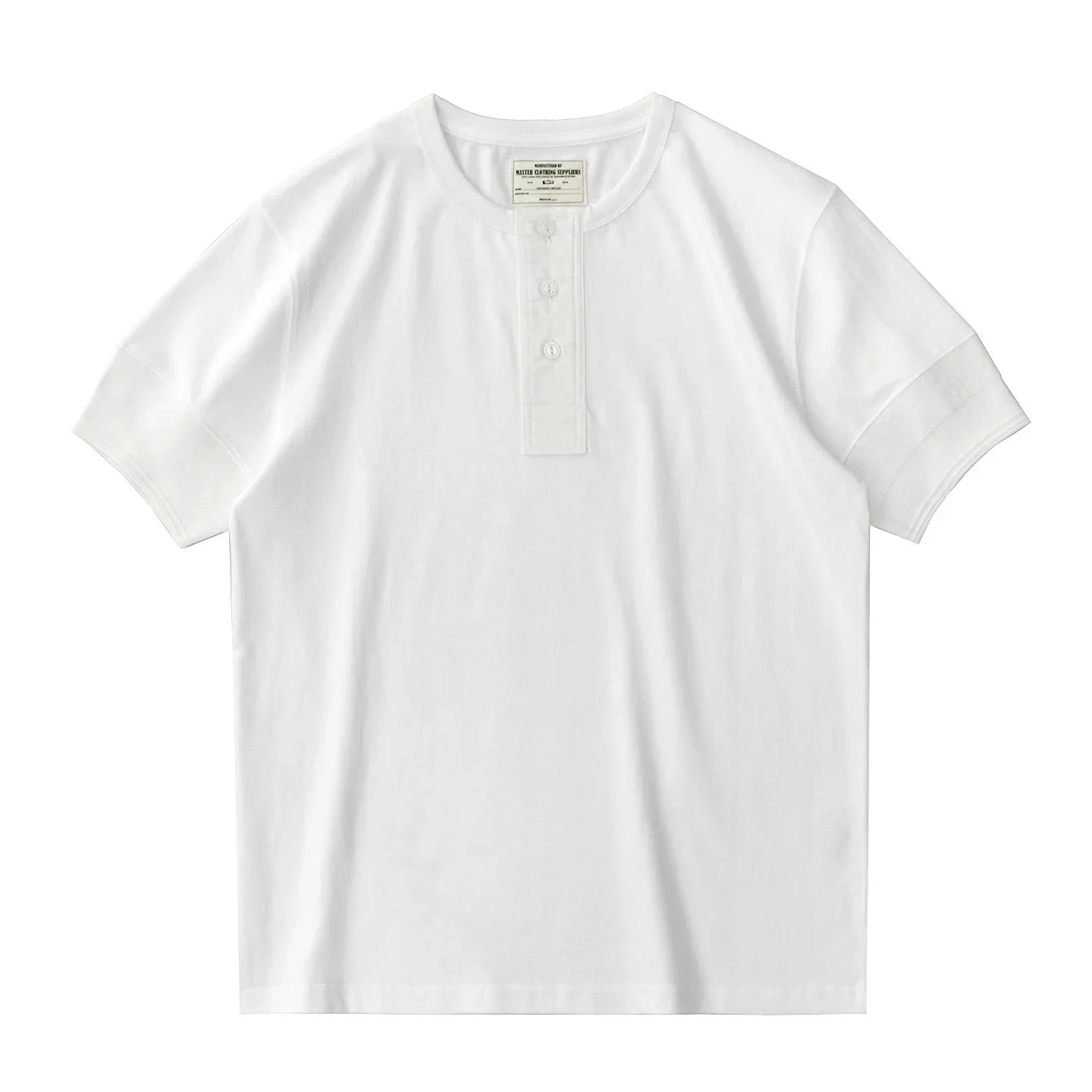 Retro Henley T-skjorte til Herre – Vasket Bomull med Amerikansk Vintage Stil