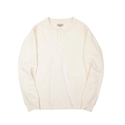 Klassisk Henley Langermet T-skjorte for Menn – 100 % Bomull | Komfortabel Høstgenser Perfekt til Lag-på-Lag