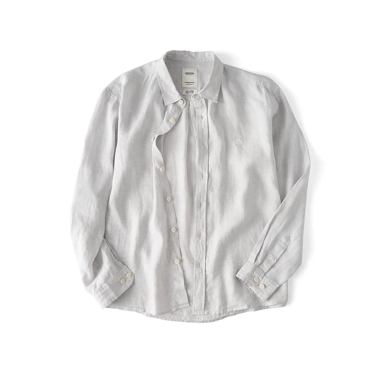 Linskjorte til Herre – Vasket Lin/Hamp, Langermet &amp; Avslappet Vintage Sommerstil
