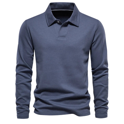 Herre Polo Skjorte med Broderi – Klassisk Krage &amp; Luksuriøs Golfstil