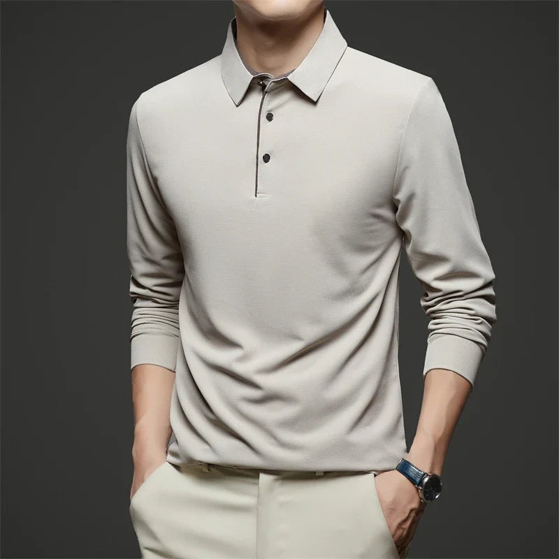 Herre Langermet Polo – Business Casual, Komfortabel &amp; Allsidig