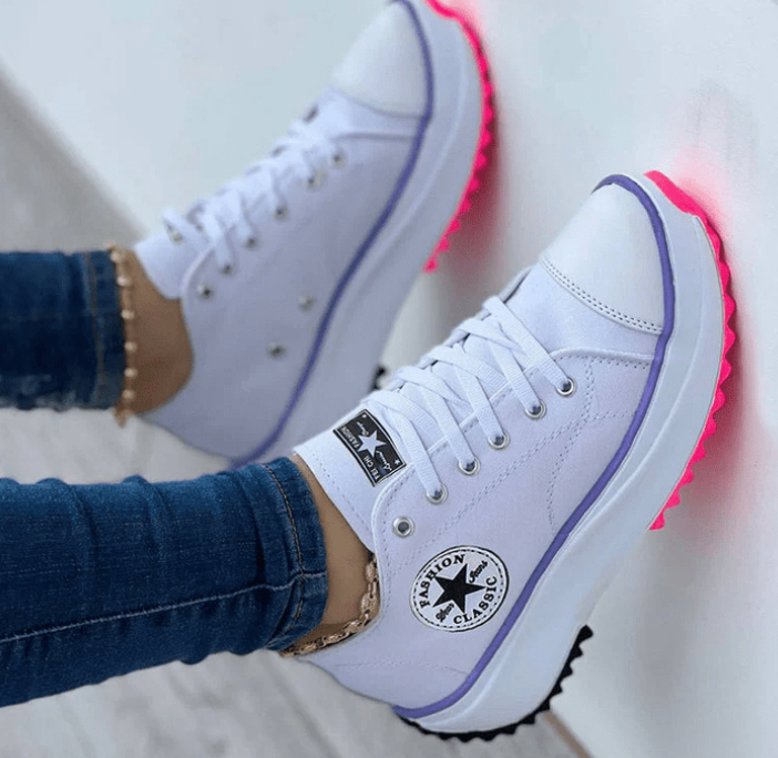 Canvas Hike Platform Sneakers Shoes - ergonomiske sko