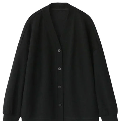 Koreansk V-halset Sweatshirt for Kvinner – Løs, Myk og Varm Genser til Høst og Vinter | Casual &amp; Elegant