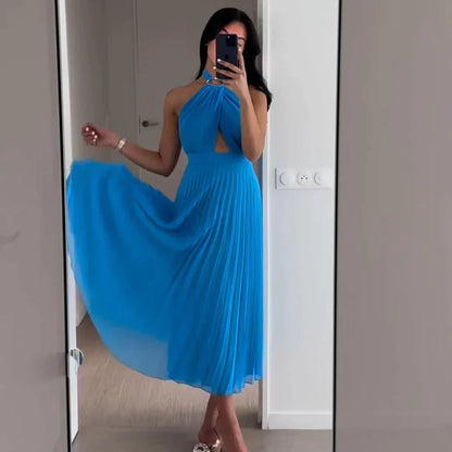 Elegant blå kjole