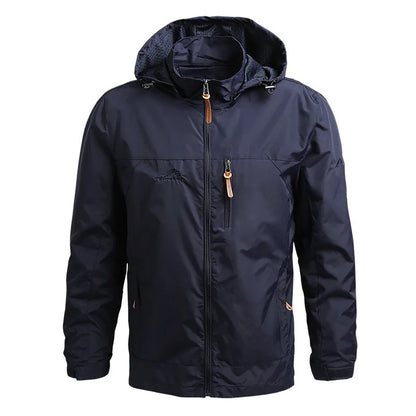 Vanntett Vindjakke for Menn – Taktisk Outdoor Jakke med Hette | Lett, Pustende &amp; Slitesterk Friluftsjakke (S–5XL)