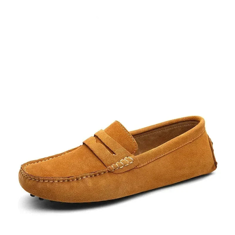 Herresko i Ekte Skinn – Komfortable Mokasiner i Størrelse Opptil 49, Slip-On og Perfekte til Fritid eller Bilkjøring