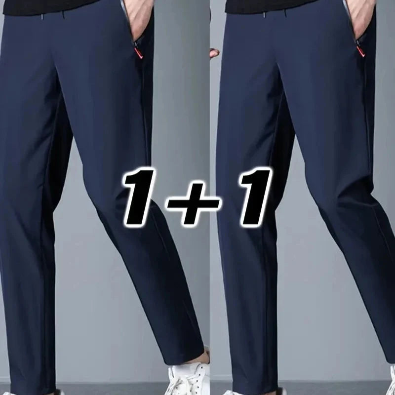 2-pk Herrebukser – Joggebukser med Strikk i Midjen, Klassisk Koreansk Stil